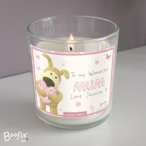 Personalised Boofle Flowers Scented Jar Candle Extra Image 2